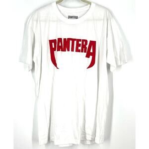 Pantera White Band Tee 100% Cotton T-Shirt Size 2XL NWOT